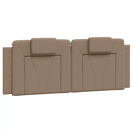 Cappuccino színű műbőr fejtámla párna Viana 120 cm