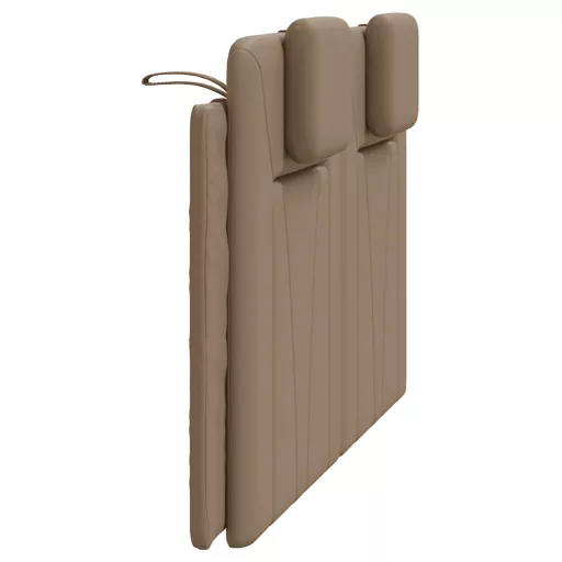 Cappuccino színű műbőr fejtámla párna Viana 120 cm