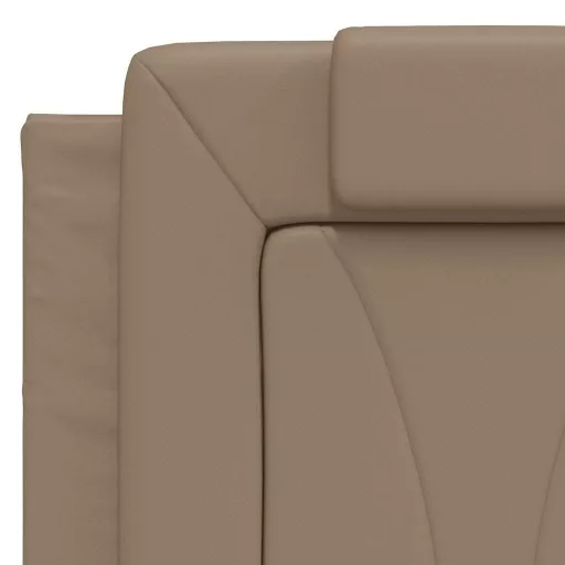 Cappuccino színű műbőr fejtámla párna Viana 120 cm