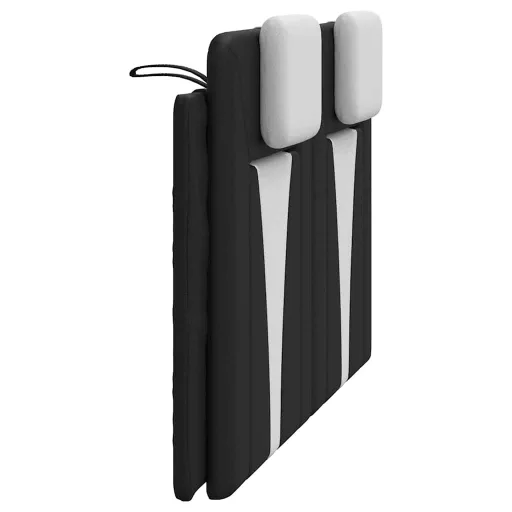 Fekete és fehér műbőr fejtámla párna Viana 120 cm