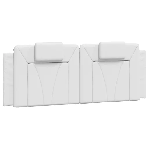 Fehér műbőr fejtámla párna Viana 140 cm