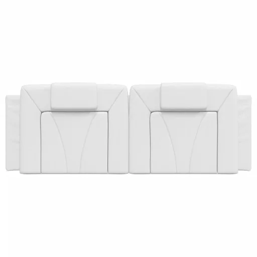 Fehér műbőr fejtámla párna Viana 140 cm