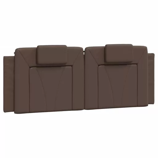 Barna műbőr fejtámla párna Viana 140 cm