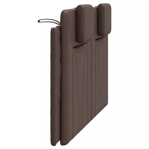 Barna műbőr fejtámla párna Viana 140 cm