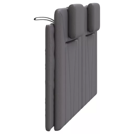 Szürke műbőr fejtámla párna Viana 140 cm