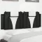 Fekete és fehér műbőr fejtámla párna Viana 140 cm