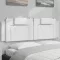 Fehér műbőr fejtámla párna Viana 160 cm