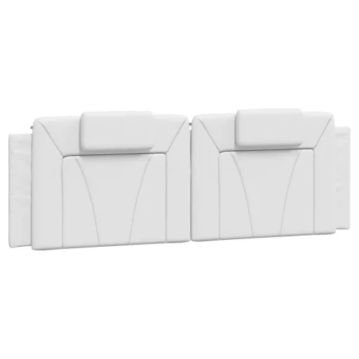 Fehér műbőr fejtámla párna Viana 160 cm