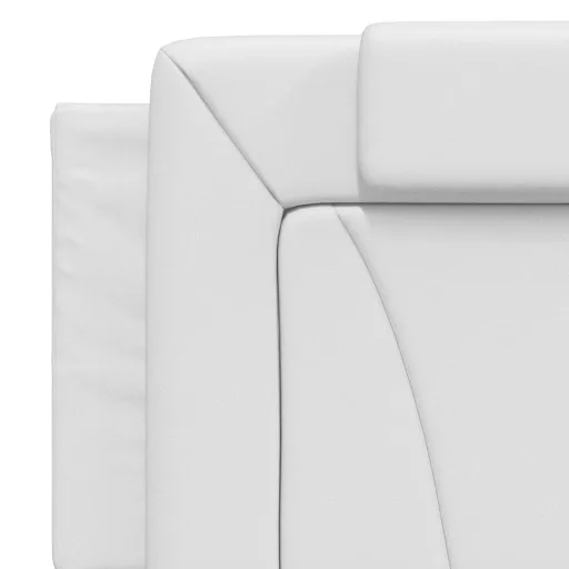 Fehér műbőr fejtámla párna Viana 160 cm