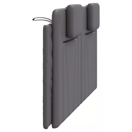 Szürke műbőr fejtámla párna Viana 160 cm
