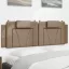 Cappuccino színű műbőr fejtámla párna Viana 160 cm