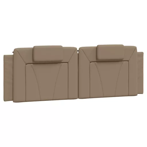 Cappuccino színű műbőr fejtámla párna Viana 160 cm