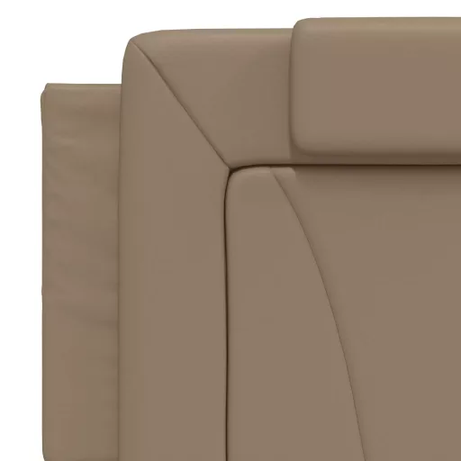 Cappuccino színű műbőr fejtámla párna Viana 160 cm