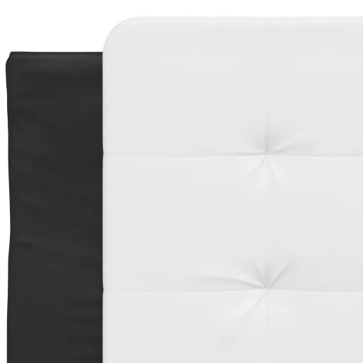 Fekete és fehér műbőr fejtámla párna Zadar 80 cm