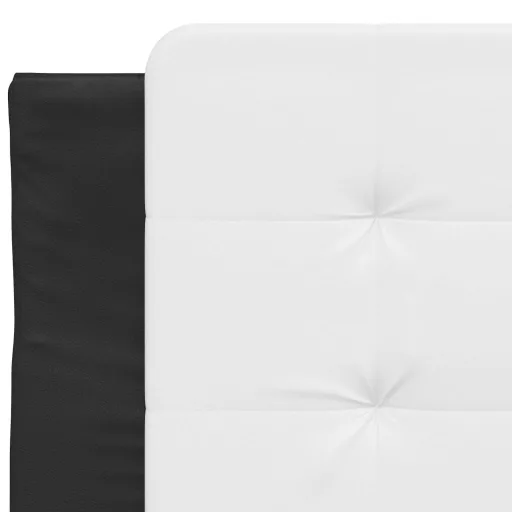 Fekete és fehér műbőr fejtámla párna Zadar 90 cm