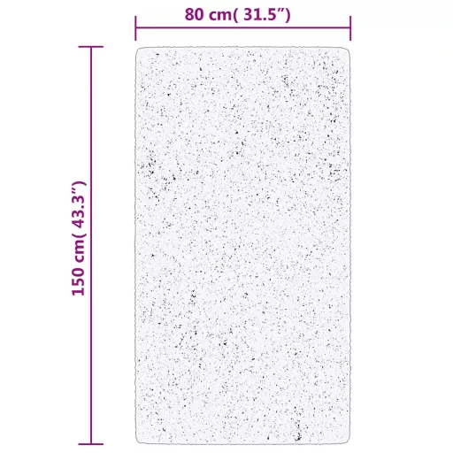 HUARTE antracit rövid szálú puha és mosható szőnyeg 80 x 150 cm
