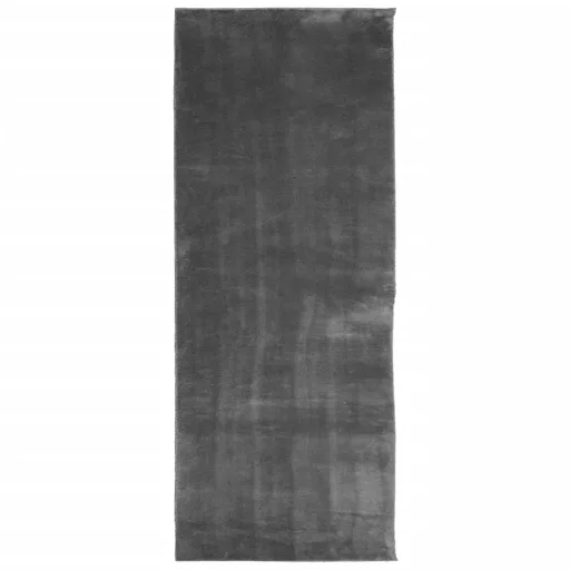 HUARTE antracit rövid szálú puha és mosható szőnyeg 80 x 200 cm