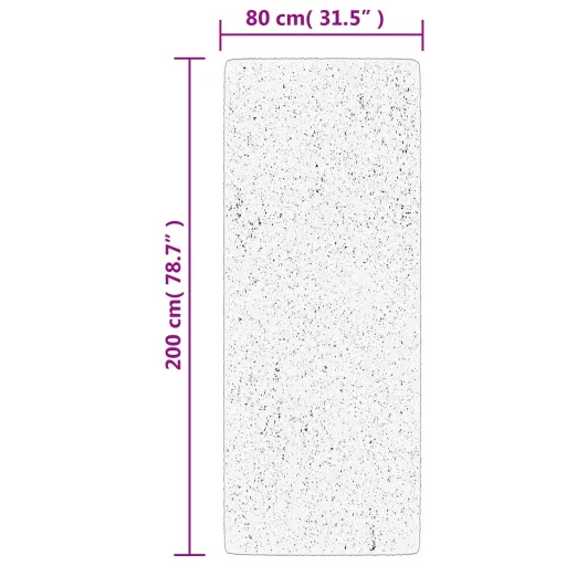 HUARTE antracit rövid szálú puha és mosható szőnyeg 80 x 200 cm