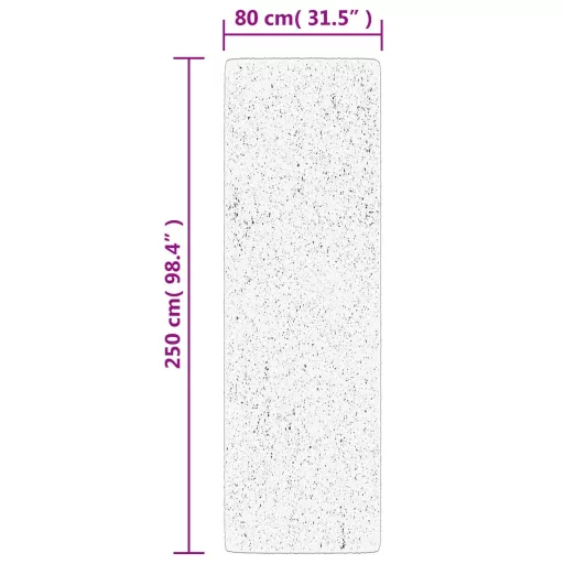 HUARTE antracit rövid szálú puha és mosható szőnyeg 80 x 250 cm