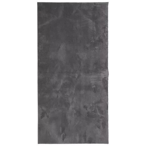 HUARTE antracit rövid szálú puha és mosható szőnyeg 100x200 cm