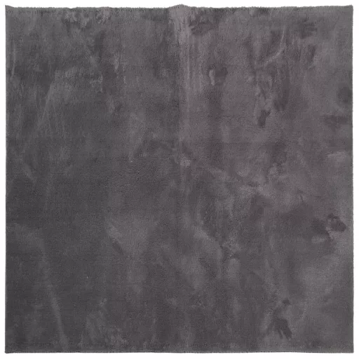 HUARTE antracit rövid szálú puha és mosható szőnyeg 160x160 cm