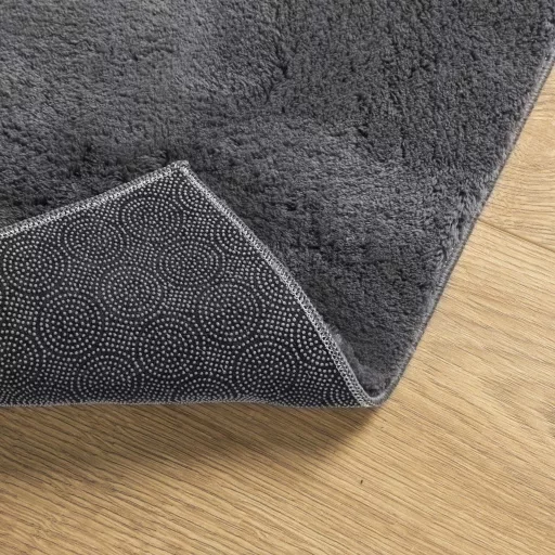 HUARTE antracit rövid szálú puha és mosható szőnyeg 200x280 cm