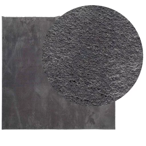 HUARTE antracit rövid szálú puha és mosható szőnyeg 240x240 cm
