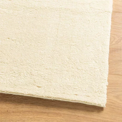 HUARTE krémszínű rövid szálú puha és mosható szőnyeg 80x200 cm