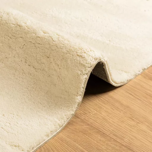 HUARTE krémszínű rövid szálú puha és mosható szőnyeg 80x200 cm