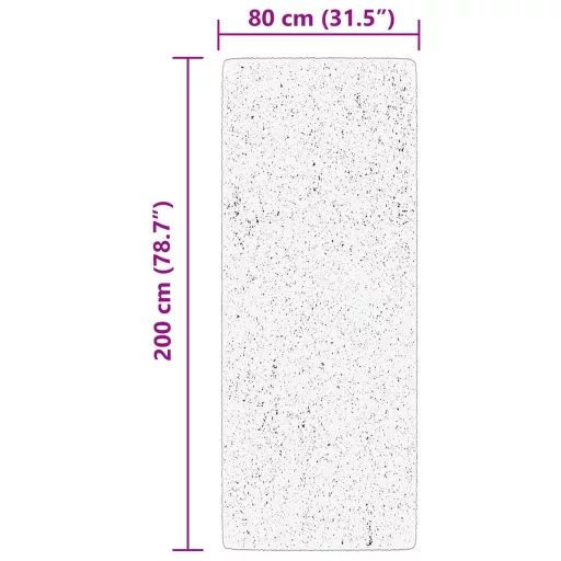 HUARTE krémszínű rövid szálú puha és mosható szőnyeg 80x200 cm