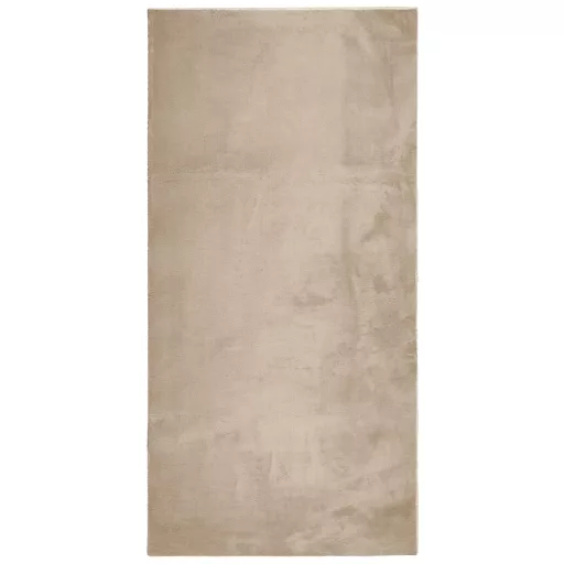 HUARTE homokszínű rövid szálú puha és mosható szőnyeg 100x200cm