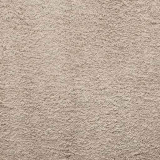 HUARTE homokszínű rövid szálú puha és mosható szőnyeg Ø 120 cm
