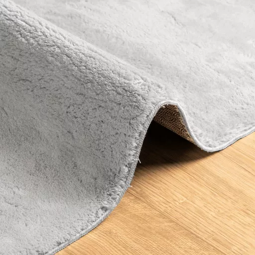 HUARTE szürke rövid szálú puha és mosható szőnyeg 80 x 250 cm