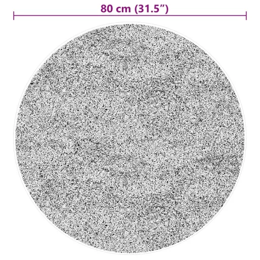 HUARTE szürke rövid szálú puha és mosható szőnyeg Ø 80 cm