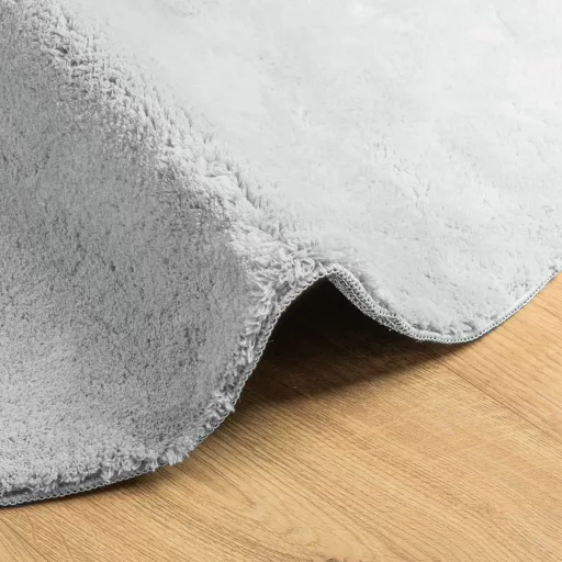 HUARTE szürke rövid szálú puha és mosható szőnyeg Ø 100 cm