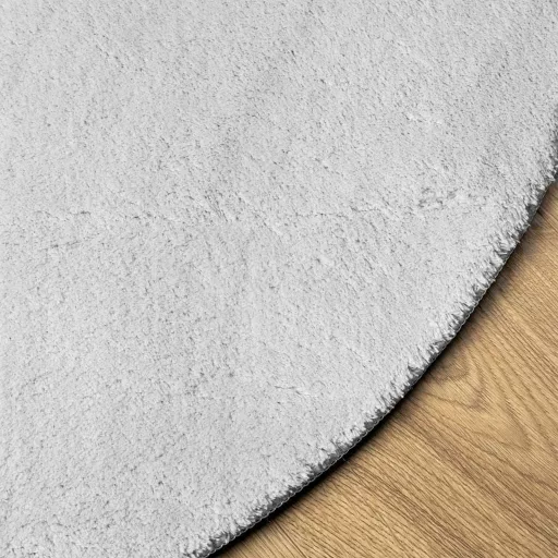 HUARTE szürke rövid szálú puha és mosható szőnyeg Ø 200 cm