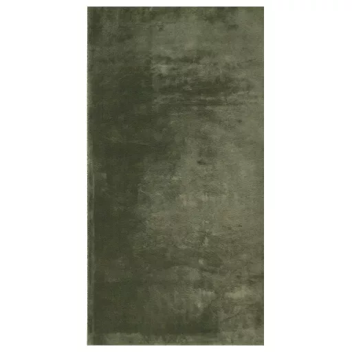 HUARTE erdőzöld rövid szálú puha és mosható szőnyeg 60 x 110 cm