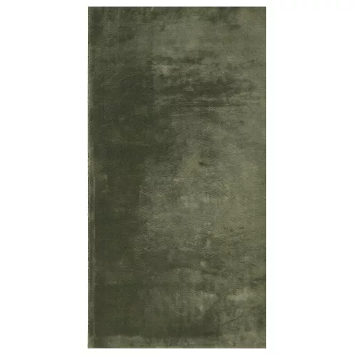 HUARTE erdőzöld rövid szálú puha és mosható szőnyeg 80 x 150 cm
