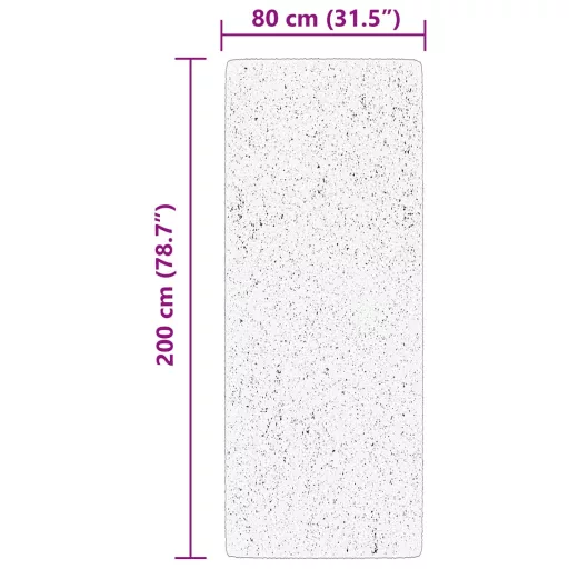 HUARTE erdőzöld rövid szálú puha és mosható szőnyeg 80 x 200 cm