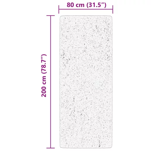 HUARTE fekete rövid szálú puha és mosható szőnyeg 80 x 200 cm