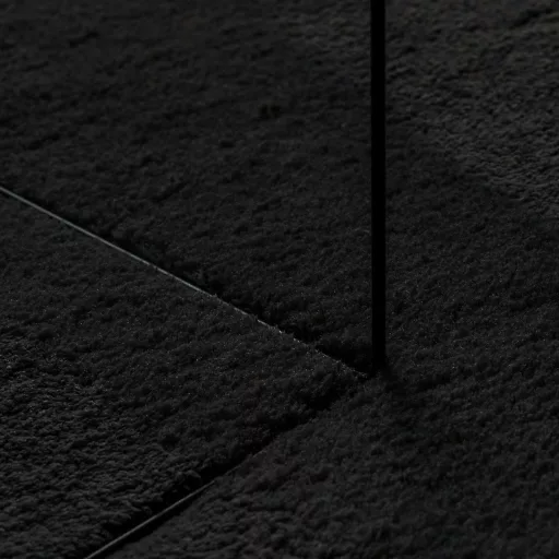 HUARTE fekete rövid szálú puha és mosható szőnyeg 100 x 200 cm