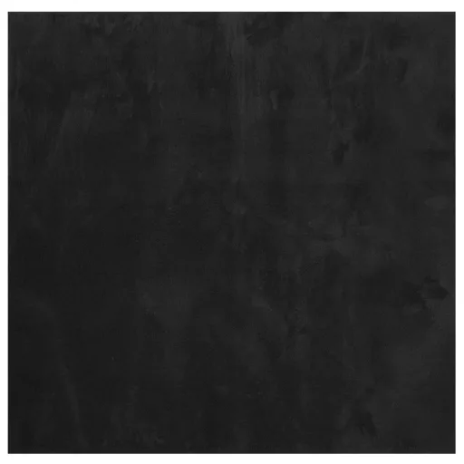 HUARTE fekete rövid szálú puha és mosható szőnyeg 160 x 160 cm