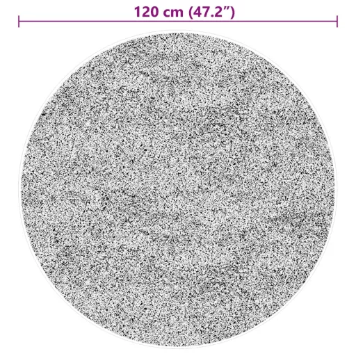 HUARTE fekete rövid szálú puha és mosható szőnyeg Ø 120 cm