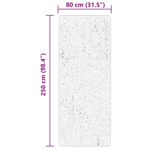 HUARTE kék rövid szálú puha és mosható szőnyeg 80 x 250 cm