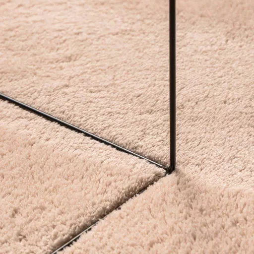 HUARTE púderszínű rövid szálú puha és mosható szőnyeg 100x200cm