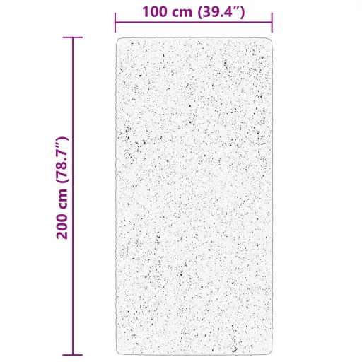 HUARTE púderszínű rövid szálú puha és mosható szőnyeg 100x200cm