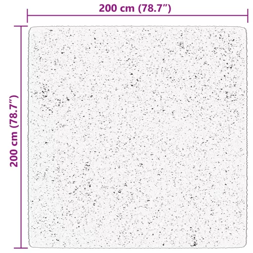 HUARTE púderszínű rövid szálú puha és mosható szőnyeg 200x200cm