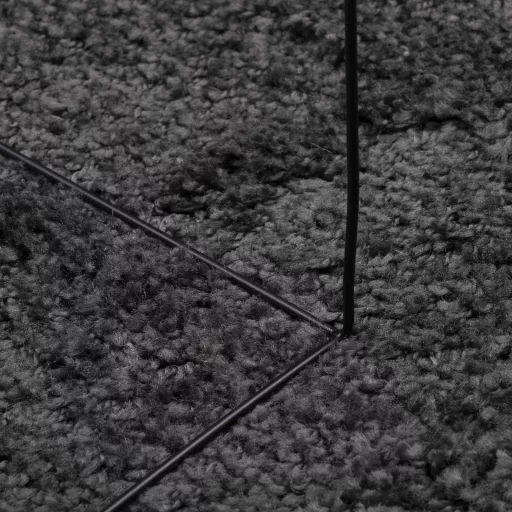 PAMPLONA antracit magas szálú bolyhos modern szőnyeg Ø 80 cm