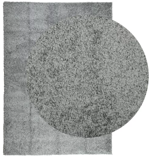 PAMPLONA zöld magas szálú bolyhos modern szőnyeg 200 x 280 cm