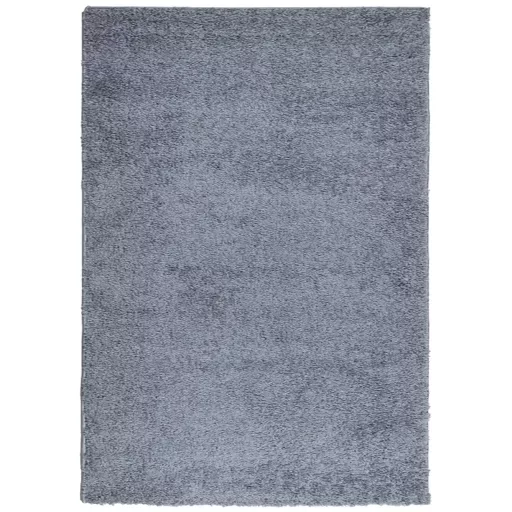 PAMPLONA kék magas szálú bolyhos modern szőnyeg 140 x 200 cm